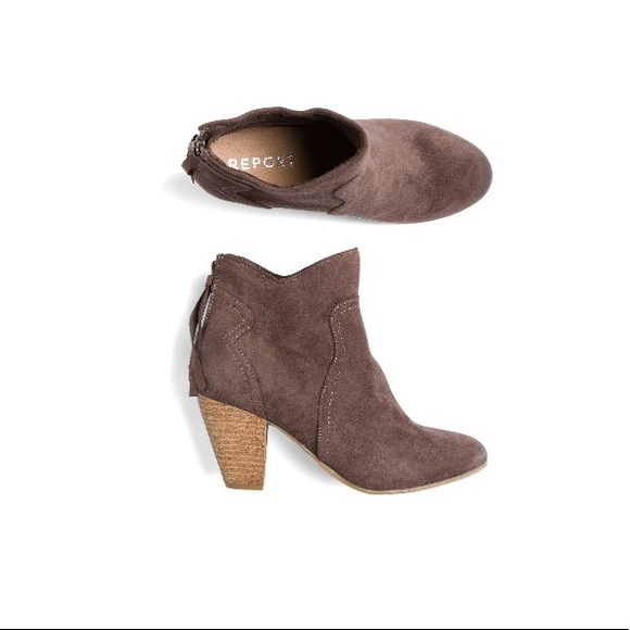 Report I NWOT I Brown Faux Suede Booties - Picture 2 of 7